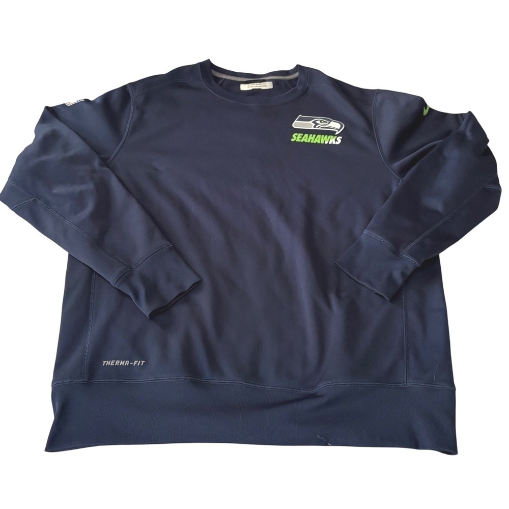 Nike‎ Seattle Seahawks Team Issued Sweatshirt Mens XL NFL Sideline Pullover